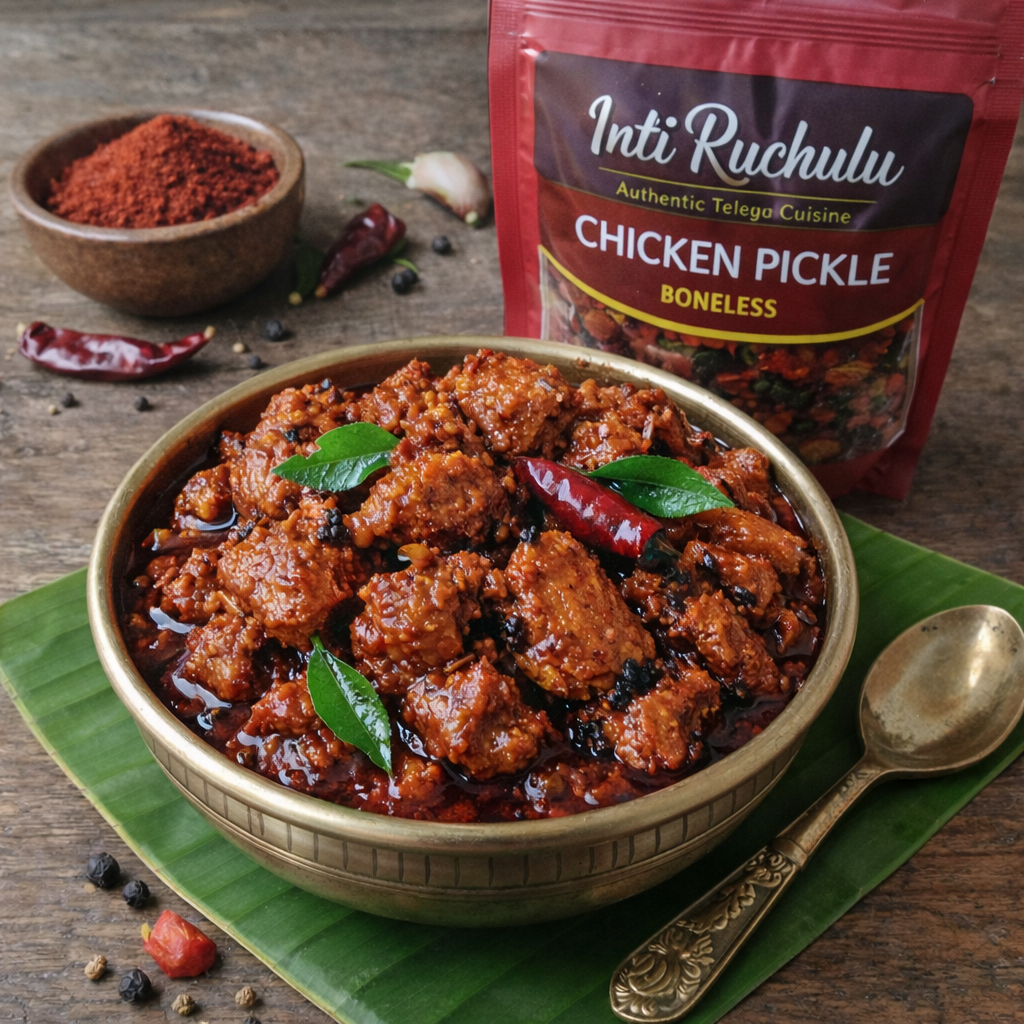 Authentic Inti Ruchulu Chicken Pickle
